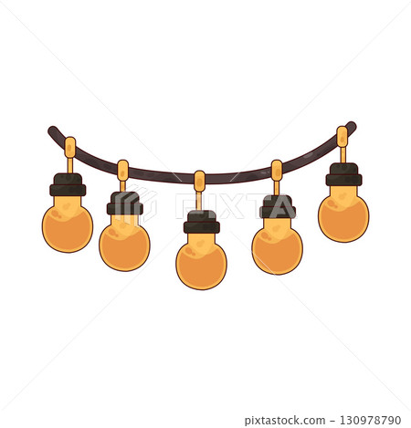 illustration of String lights 130978790