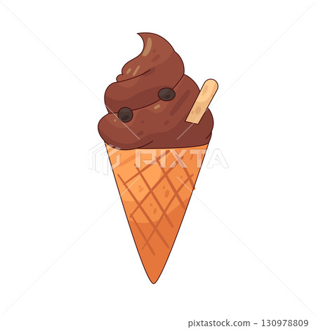 illustration of ice cream cone 130978809