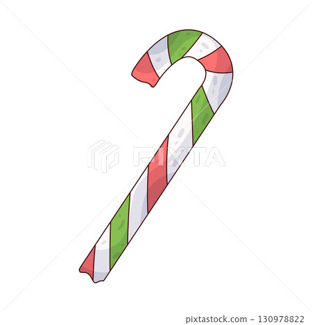illustration of candy cane illustration of candy cane 130978822