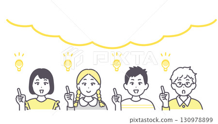 小學生有想法的插圖素材 小學生有想法的插圖素材 130978899