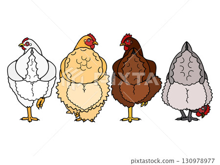 一群雞回頭看，後視 130978977