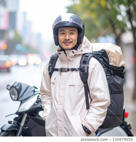 delivery, parcel, courier, express, shipping, doorstep, food delivery, fast delivery, motorbike, rider, order, logistics, dispatch,  package, shipping box, delivery man, tracking, home delivery, servi 130979050