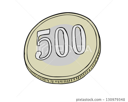 500日圓硬幣 500日圓硬幣 130979348