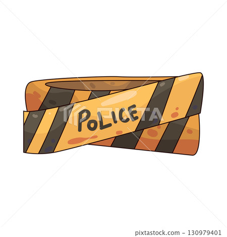 illustration of police line 130979401
