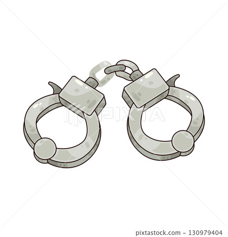 illustration of Handcuffs  130979404