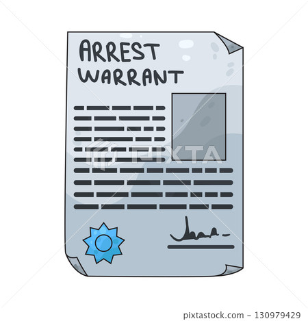 illustration of arrest warrant 130979429