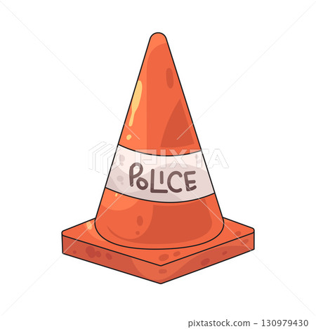 illustration of traffic cone illustration of traffic cone 130979430