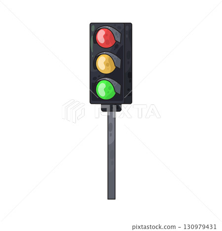 illustration of traffic light illustration of traffic light 130979431