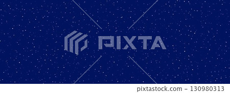 Falling snow seamless wallpaper. Repeated white snow at night sky background. Vector repeating snowfall pattern. White snowflakes, dots, ice specks for Christmas decor. Winter blizzard weather overlay 130980313