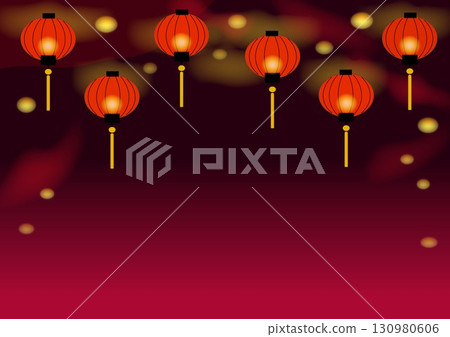 中國風燈籠背景插圖 130980606