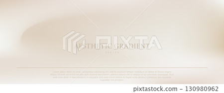 Pearl cream gradient. Aesthetic nacre illustration. Sandy gradient background with soft waves for neutral, warm, and luxurious vibes. Vector backdrop 130980962