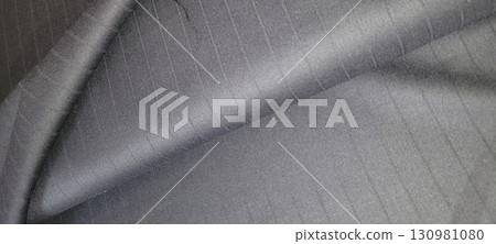 A Stunning and Beautiful CloseUp of Black Textured Fabric for Use in Fashion and Design Projects 130981080