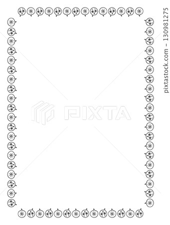 Simple hand-drawn cute manga symbol image square frame Simple hand-drawn cute manga symbol image square frame 130981275