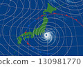 日本颱風圖 130981770