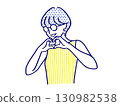 woman doing heart pose 130982538