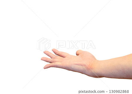 Right hand with palm up Right hand with palm up 130982868