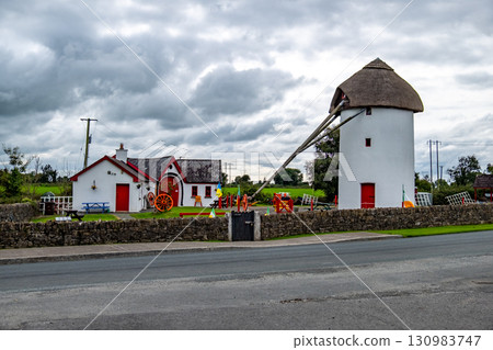 The Elphin Windmill, an 18th century tower mill, restored in 1996 , County Roscommon, Ireland 130983747