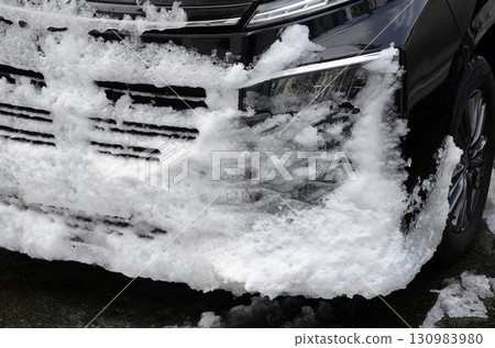 Snow and car Snow and car 130983980