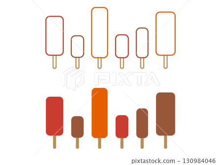 A simple icon set of trees with autumn leaves 130984046