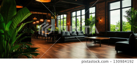A historic brick factory building converted into a modern coworking space A historic brick factory building converted into a modern coworking space 130984192