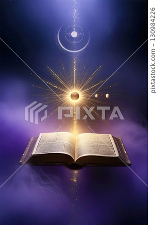 open book on the background of the world 130984226