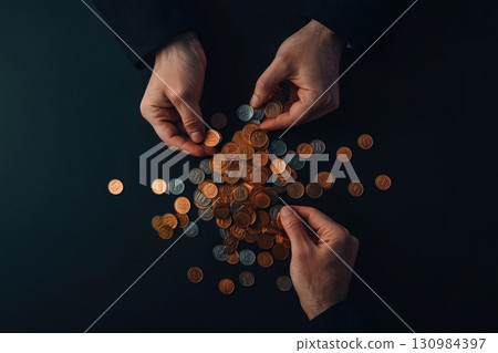 Abstract hands sorting coins into digital tax categories like property, corporate, and income, symbolizing the complexities of taxation, tax system, economic policy Abstract hands sorting coins into digital tax categories like property, corporate, and income, symbolizing the complexities of taxation, tax system, economic policy 130984397