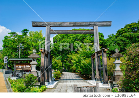 神奈川縣小田原市，穗德二宮神社，大鳥居，供奉二宮金次郎的神社 130985164