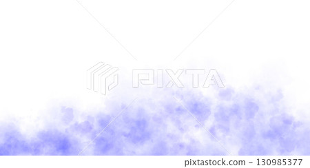 Blue smoke cloud on transparent background mockup template for visual effects presentations or digital projects 130985377