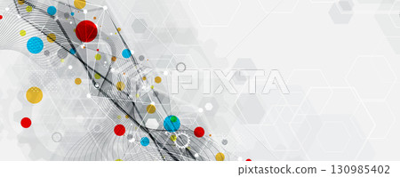 Abstract circuit technology and science background with geometric elements Abstract circuit technology and science background with geometric elements 130985402