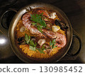Paella at a Spanish restaurant 130985452