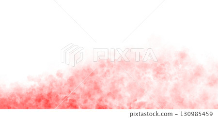 Red smoke cloud on transparent background mockup template for visual effects presentations or digital projects 130985459