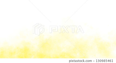 Yellow smoke cloud on transparent background mockup template for visual effects presentations or digital projects 130985461