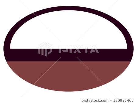 Red and black flat design oval frame Red and black flat design oval frame 130985463