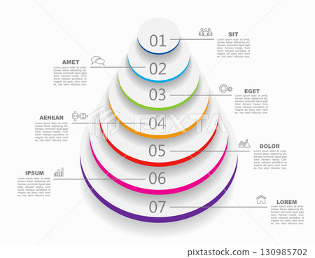 Infographic design template with place for your data. Vector illustration. 130985702