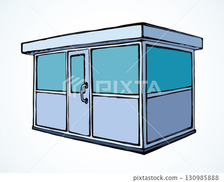 Shop stall. Vector drawing 130985888