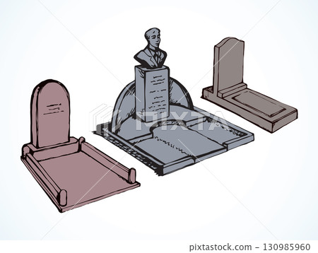 Tomb. Vector drawing icon sign 130985960