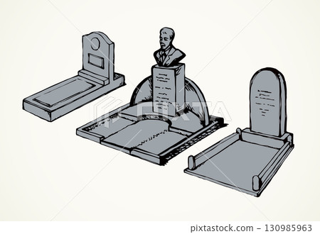 Tomb. Vector drawing Tomb. Vector drawing 130985963