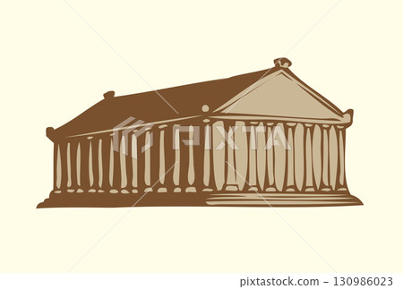 Vector symbols of The Seven Wonders of Ancient WORLD 130986023