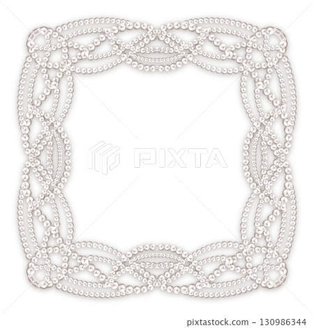 Elegant pearl frame material 130986344