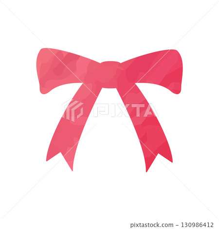 Vector illustration of a watercolor hand-drawn red ribbon Vector illustration of a watercolor hand-drawn red ribbon 130986412