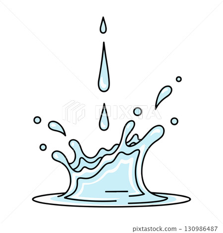 Water Drop Splash 130986487