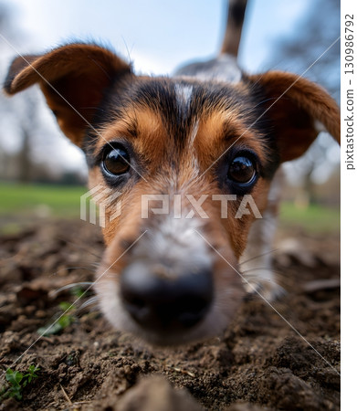 Close-up of a Jack Russell Terrier's Face Close-up of a Jack Russell Terrier's Face 130986792