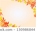 秋季植物框架②橙色背景 秋季植物框架②橙色背景 130986844