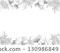 秋季植物線畫框③黑色 秋季植物線畫框③黑色 130986849
