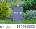Boost visibility, attract organic traffic, and dominate search engine concept. TRAFFIC written on Slate sign 130986852