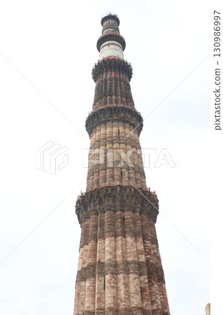 Delhi , India - historical monuments qutub minar 15 august 2024 Delhi , India - historical monuments qutub minar 15 august 2024 130986997