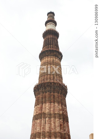 Delhi , India - historical monuments qutub minar 15 august 2024 Delhi , India - historical monuments qutub minar 15 august 2024 130986999