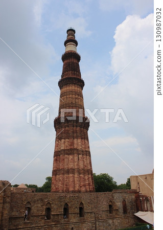 Delhi , India - historical monuments qutub minar 15 august 2024 130987032