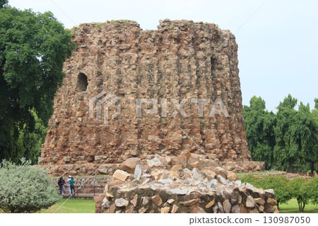 Delhi , India - historical monuments qutub minar 15 august 2024 Delhi , India - historical monuments qutub minar 15 august 2024 130987050