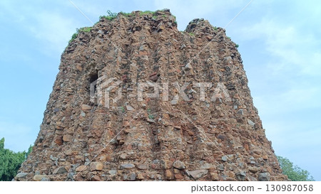 Delhi , India - historical monuments qutub minar 15 august 2024 Delhi , India - historical monuments qutub minar 15 august 2024 130987058